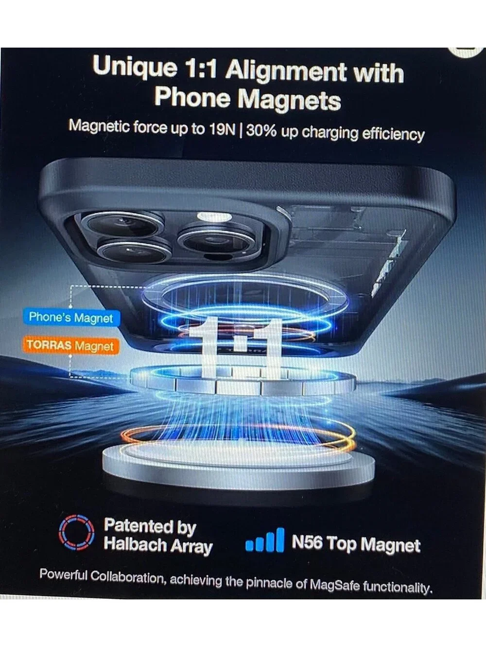 Torras Strong Magnetic & Seamless Stand  Case for iPhone 15 Pro Max Matte Black